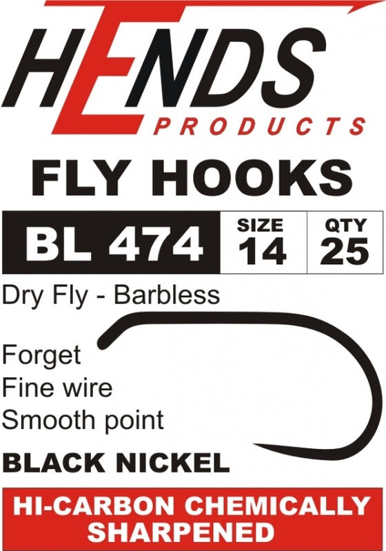 Hends Hook - BL474 - Barbless – FLYLIFE CANADA