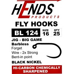 Hends Hook - BL124, Jig-Big Game (2X Strong) - Barbless