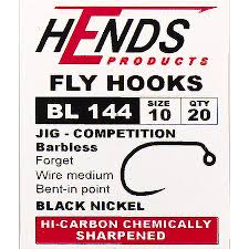 Hends Hook - BL144 Hook (1X Strong - Wide Gape) - Jig - Barbless